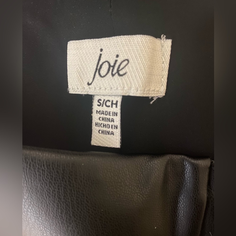 Joie Grunge Black Faux Leather Street Rebel Luxe Leggings S - Picture 4 of 5